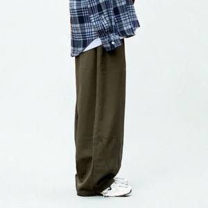 Pantalones de hombre con logotipo de diamantes de imitación personalizados pantalones de chándal holgados acampanados lavados de algodón pesado vintage lavados con ácido - Product Image 1