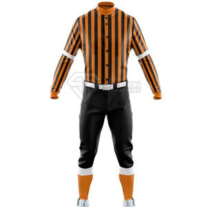 ชุดเบสบอลแบบใหม่ ผ้าคุณภาพสูง พิมพ์ลายแบบซับลิเมชั่น รับสั่งทำตามแบบ พร้อมปักชื่อ เบอร์ และโลโก้ - Product Image 1