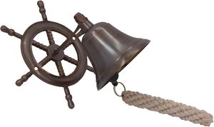 Campana colgante Marina religiosa de calidad de latón macizo de 5 \ ", campana de barco montada en la pared con acabado de bronce, técnica pulida de estilo tradicional - Product Image 4
