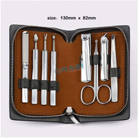 Ensemble d'outils de soin des ongles professionnel de haute qualité Kit de manucure et de pédicure en acier inoxydable avec Logo personnalisé Tondeuse à orteils Salon de toilettage