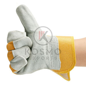 Gants de sécurité en cuir de vache de haute qualité directe d'usine gants de travail économiques à vendre - Product Image 3