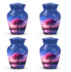 ต้นไม้ดอกคืนที่เต็มไปด้วยดวงดาวโกศสีชมพูสีม่วงอมม่วงสำหรับงานศพโกศตกแต่งทันสมัย - Product Image 3