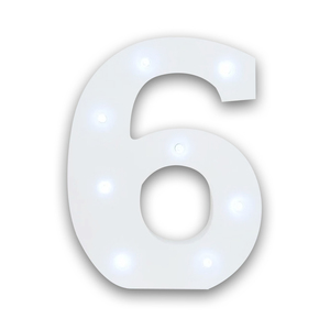 Luce LED 3D Numero 6 Illuminazione Decorativa con Tonalità Calda - Product Image 2