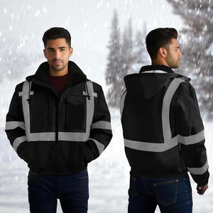 Chaqueta de seguridad personalizada con logotipo personalizado bordado impresión reflectante alta visibilidad ropa de trabajo OEM proveedor fabricante - Product Image 4