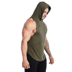 2024 Custom High Quality <b>Gym</b> Sleeveless Hoodie Tank Top Quick Dry Sports Running <b>Men</b> Fitness <b>Vest</b> - Product Image 6