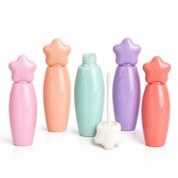Tube de brillant à lèvres vide de 3 ml, emballage cosmétique en ABS, applicateur en forme d'étoile, couleur personnalisée, logo OEM ODM, vente en gros