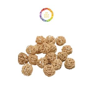 Bolas de ratán ecológicas de Vietnam Vintage Look para decoración del hogar, proyectos artesanales y juguetes para mascotas, opción PERSONALIZADA - Product Image 5