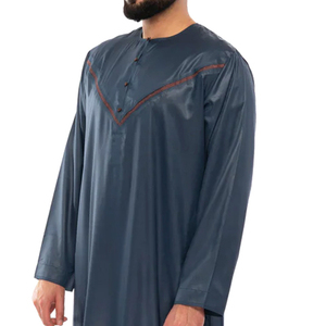 Vestido ético musulmán tradicional Qatar oración hombre Thobe colores brillantes para islámico personalizado fabricado Daffah hombres Thobe / Thawb - Product Image 6