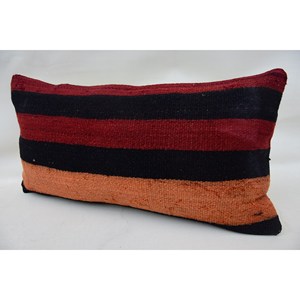 Almohada de lana Kilim Multicolor, cojín decorativo de 12x24 pulgadas, patrón de hojas Vintage de lujo, ropa de cama tejida portátil, Cojín cuadrado - Product Image 3