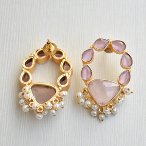 Pendientes de Latón Natural con Cristal Curativo Genuino de Primera Calidad, Chapado en Oro de Alto Pulido, Sin Níquel, Duraderos, Calidad de Exportación al por Mayor - Product Image 4