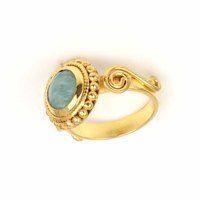 2025 bague de mariage en laiton de Style bohème pour femmes Amazonite pierres précieuses plaqué or meilleure vente bijoux de créateur faits à la main
