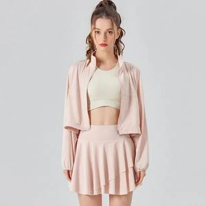 Camiseta de Yoga sin costuras para mujer, Top corto de manga corta, camisetas deportivas con degradado de Fitness, ropa de gimnasio para correr - Product Image 6