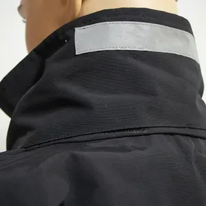 Breathable Canvas Winter Highlight Reflective Strip Fluorescent Yellow Adventure/Touring Motorcycle Men <b>Jacket</b> - Product Image 5