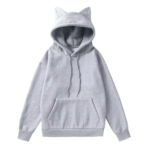 Drop Shoulder Spring Autumn Men's Hoodiees Hip Hop Fashion Harajuku Solid Sweatshirt Casual Men Clothing <b>Funny</b> Ear <b>Hoodies</b> - Product Image 4