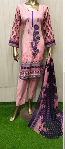 Ladies Plus Size Summer Dresses Pakistan Solid Pattern Vêtements pour femmes Readymade Sweaters Embroidery Shalwar Kameez Suits - Product Image 3