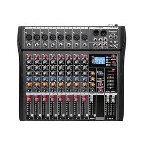 Console de mixage audio de haute qualité, 6 canaux, compacte, avec alimentation fantôme, entrée XLR, pour débutants - Product Image 6