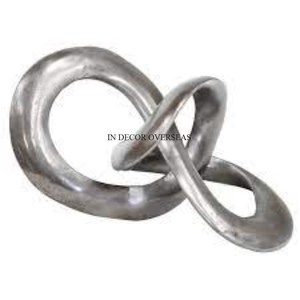 Sculpture en métal de concepteur de chaîne plaquée or de haute qualité d'art créatif moderne avec la base de marbre accessoires décoratifs pour la maison - Product Image 5