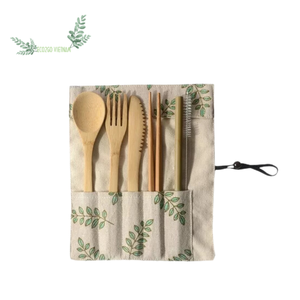 Hot Design 100% Organic Bamboo <b>Cutlery</b> Set With Logo/ Bamboo <b>Cutlery</b> Set <b>Travel</b> With Free Logo by Eco2go Vietnam - Product Image 1