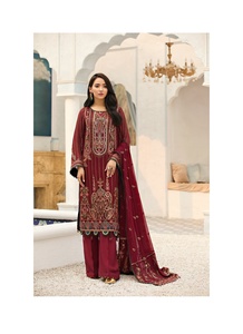 Collection formelle 3 pièces pour femmes de dernière collection brodée Zari sur soie costumes pour femmes cousus style pakistanais indien punjabi - Product Image 2