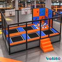 Équipement de parc de trampolines intérieur commercial, parcours ninja, fosse à mousse, mur d'escalade, enfants, adultes, solution clé en main OEM, Vabibo BC-15