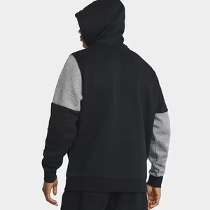 Sudadera con capucha recortada en blanco de gran tamaño para hombre, sudaderas con capucha deportivas de talla grande para correr, Sudadera con capucha de lana Unisex para hombre - Product Image 2