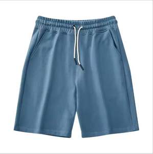 Shorts amples pour hommes style streetwear en toile, avec taille élastique en Spandex/Polyester, respirants, séchage rapide, poches et cordon de serrage - Product Image 3