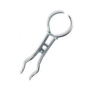 Forceps dentaire en caoutchouc, manuel, léger, couleur ivoire, 17 cm, outil de placement, acier inoxydable, poignée ergonomique, endodontique - Product Image 3