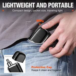 Tondeuse à poils de nez portable rechargeable pour hommes et femmes, lames à double tranchant, coupe manuelle indolore, tête amovible lavable, USB - Product Image 4