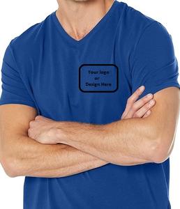 T-shirt à manches courtes pour hommes, col en V coupe ajustée, impression personnalisée de haute qualité, meilleure qualité, t-shirt pas cher de Bd - Product Image 1