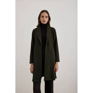 Cardigan à col châle en cachemire et laine pour l'automne et l'hiver, style décontracté - Product Image 1