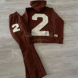 Survêtements de broderie de détresse de service OEM les plus vendus survêtements de broderie de détresse au prix de gros - Product Image 4