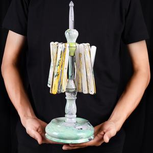 Bobinadora de hilo marmoleado hecha a mano y Swift Set, herramientas de ganchillo para tejer, combo de hilo Swift Winder y Swift - Product Image 6