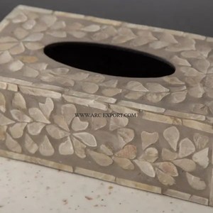 Venta superior Mesa moderna Caja de almacenamiento de pañuelos decorativos Diseñador de madera Color marrón claro Caja dispensadora de pañuelos de mesa de gran tamaño - Product Image 6