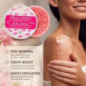 Bella Donna Sugar <b>Body</b> <b>Scrub</b> Natural Exfoliating Sugar <b>Scrub</b> with Shea Butter Olive Oil Coconut Oil Grapeseed Oil Soft Smooth - Product Image 2