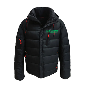 Blouson matelassé brillant coupe-vent personnalisé pour homme, en polyester écologique, avec rembourrage uni, tendance, longueur standard - Product Image 2