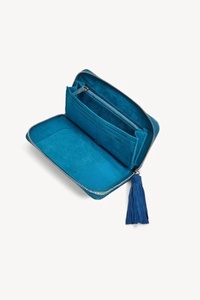 กระเป๋าสตางค์/กระเป๋าคลัทช์ทำด้วยมือหนังผ้ายีนส์หนังวัวทำจากโลหะมีซิปแบบมีสไตล์ - Product Image 4