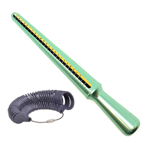 BIJOUX EN MÉTAL VERT ANNEAU DE DOIGT MANDRIN MESURER OUTIL JAUGE STICK Heavy Duty Ring Stretcher Agrandisseur Réducteur Sizer Mandrin - Product Image 4