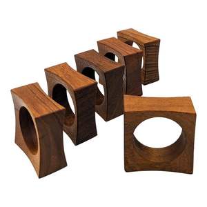 Anillo de Servilleta de Madera Tallada de Primera Calidad Diseñado para Realzar Eventos Gastronómicos de Lujo con Detalles Artísticos - Product Image 4