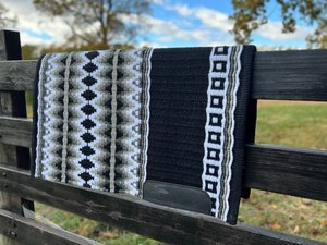 Western Show Horse Saddle Blanket Diseño de Nueva Zelanda Manta de sillín de lana hecha a mano Top Wool Saddle Pad Size - Product Image 5