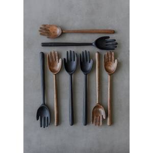 Vente en gros de couverts à salade en bois taille personnalisée cuillère à fruits et légumes outils de service à salade en bois à moindre coût article incroyable - Product Image 1