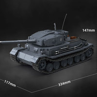 1531 pièces - Jouet de véhicule de collection - Modèle en plastique - Kit de construction - Chasseur de chars allemand Vk45.01 (P) Tiger - Blocs de construction
