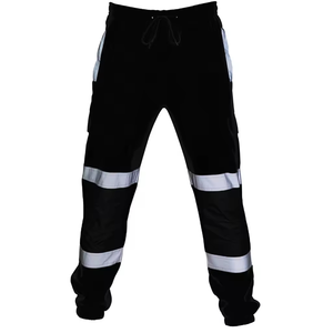 Pantalon de travail HBC en polyester haute visibilité pantalon de construction personnalisé unisexe pantalon de travail de sécurité imperméable à bandes réfléchissantes - Product Image 1