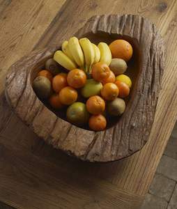 Bois tourné fait à la main, bol sculpté bord naturel vivant plaque d'entrejambe en noyer bols de haute qualité du fabricant indien SCI - Product Image 5