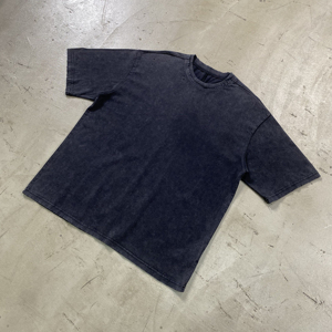 ชุดกีฬาผู้ชายผ้าฝ้าย100% ขนาดใหญ่ล้างไหล่ปล่อยกรดย้อนยุคไซส์ใหญ่พิเศษ - Product Image 4