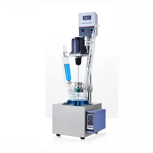 High Quality Factory Direct Sale Pilot Glass Reaction Vessel For Small Scale 5L Lab Glass Reactor Mini Glass Chemical Reactor