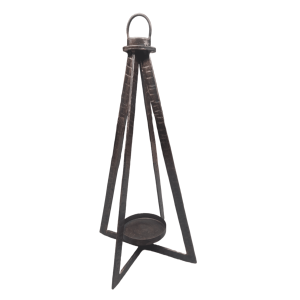 Bougeoir pilier en métal vintage fait à la main support de décoration de table en fer pour la maison jardin pendaison de crémaillère de noël - Product Image 1