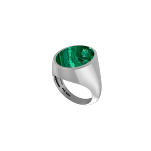 Anillo Ovalado Clásico de Plata de Ley 925 con Engaste de Malaquita para Hombre, Hecho a Mano, Regalo Único para Él, Cumpleaños, Aniversario, Boda, Fiesta - Product Image 3