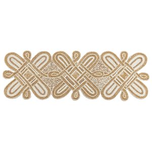 Finest Quality Indian Hand Embroidered <b>Beaded</b> Work Table Runner <b>Beaded</b> Patchwork Table Runner From India at Lowest Price - Product Image 5