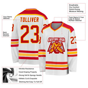 Meilleur prix Uniformes de hockey sur glace personnalisés pour adultes Maillot pour hommes avec impression par transfert de chaleur gratuite Vêtements d'équipe OEM pour le sport - Product Image 5