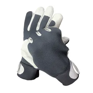 Sarung tangan kerja logo kustom sarung tangan kulit sapi kuat grain sapi konstruksi pengemudi keamanan industri sarung tangan kerja harga rendah